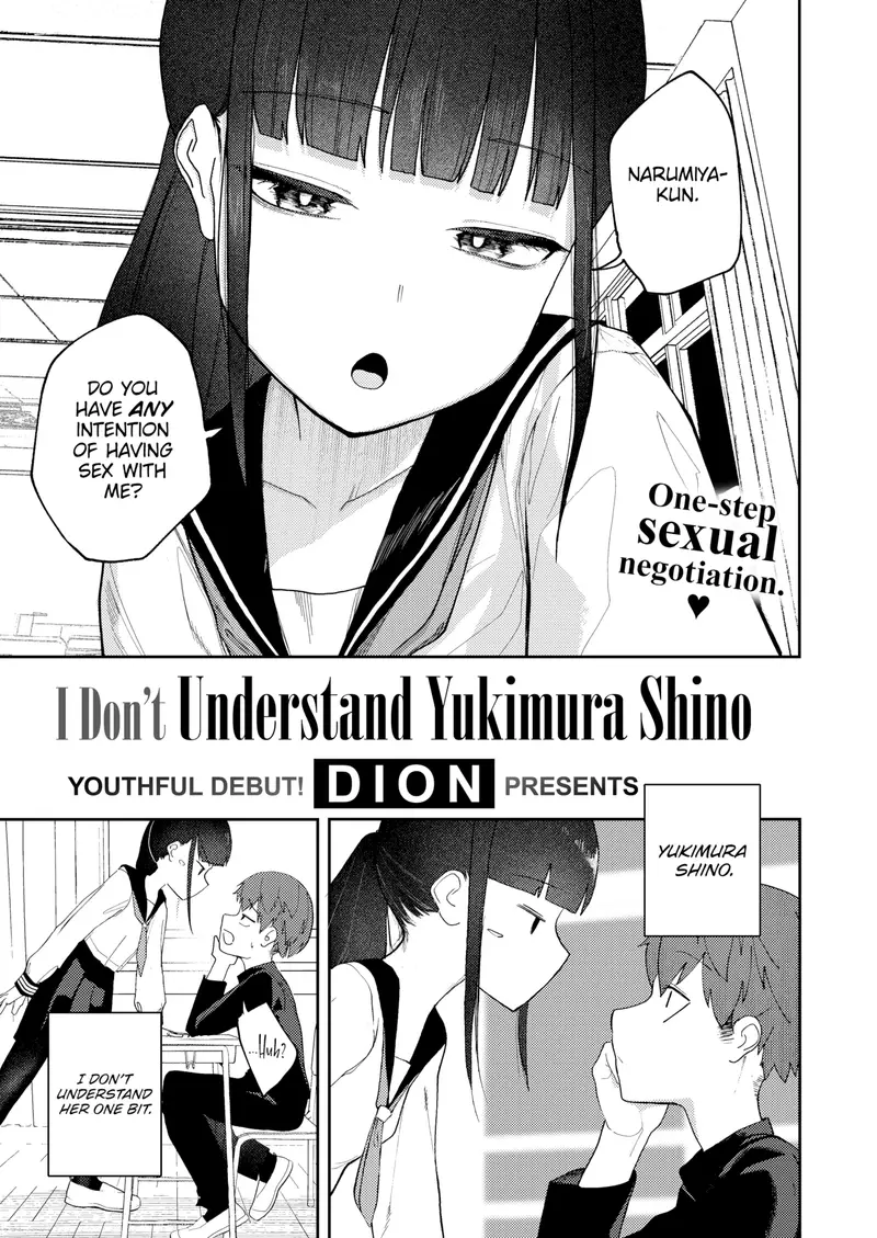 'I Don't Understand Yukimura Shino' cover