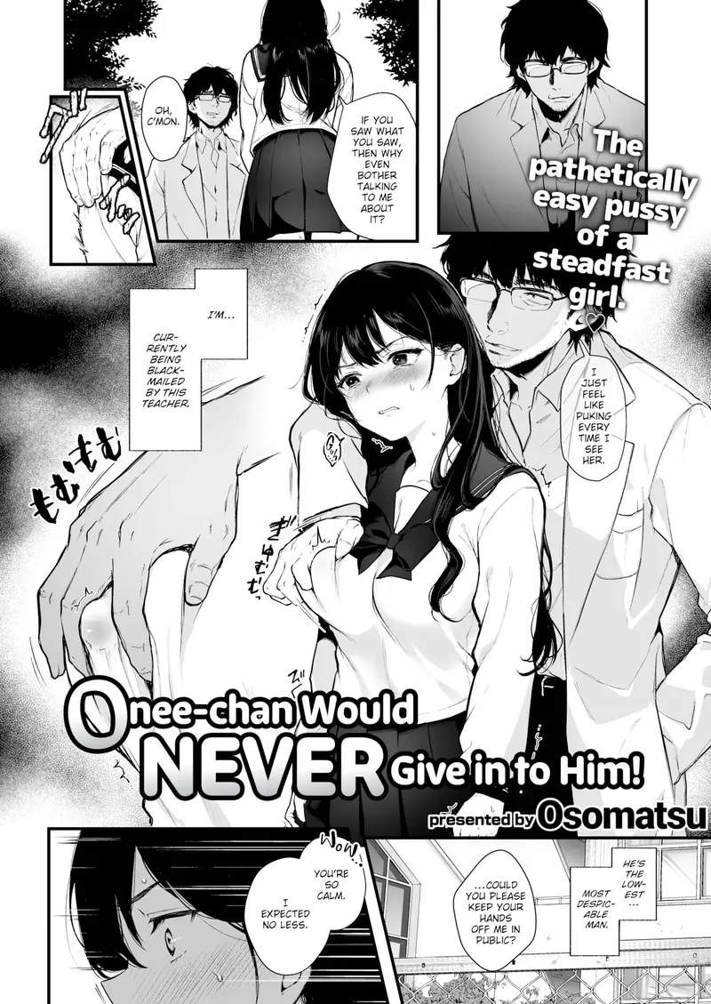 'Onee-chan Would Never Give in to Him!' cover