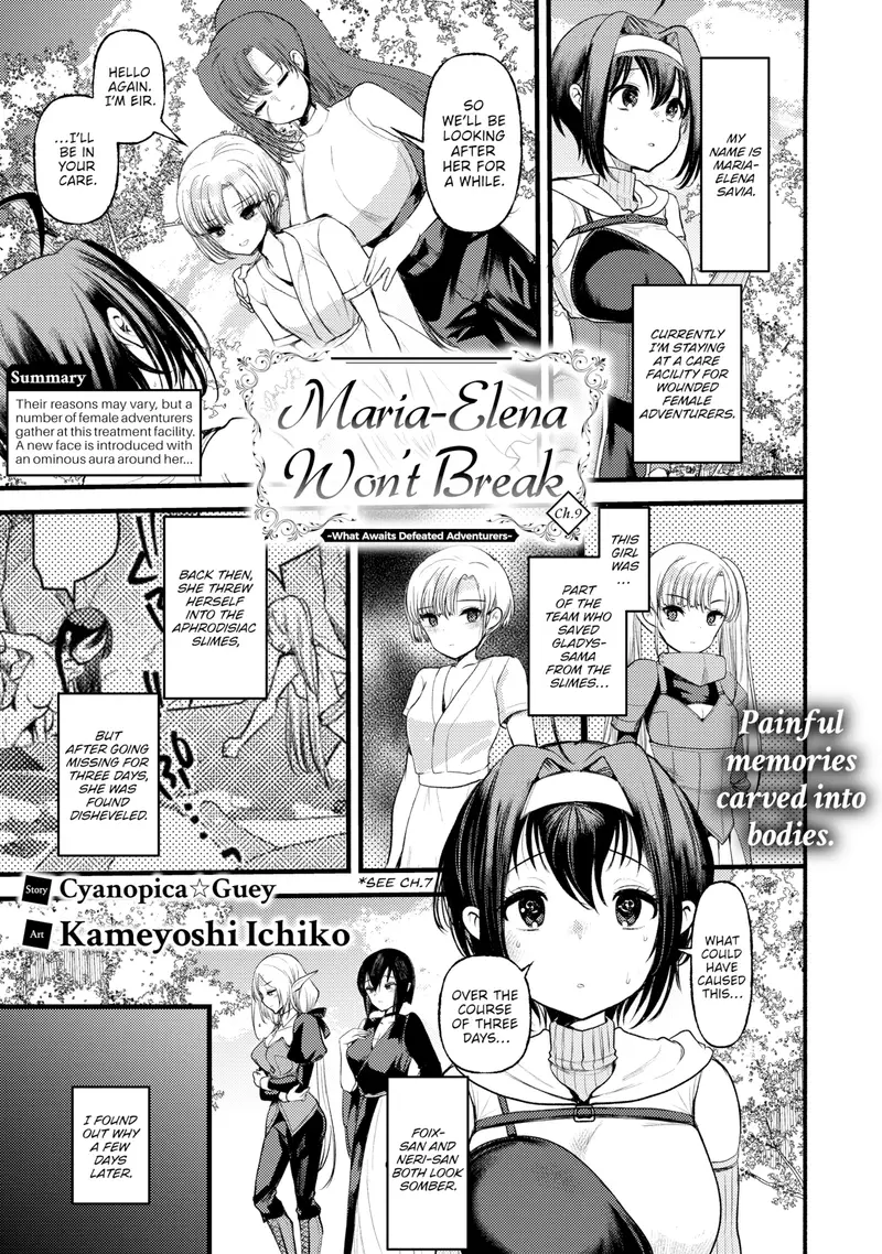 'Maria-Elena Won't Break ~What Awaits Defeated Adventurers~ Ch.9' cover