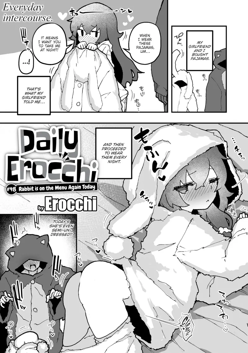 'Daily Erocchi #48 Rabbit is on the Menu Again Today' cover