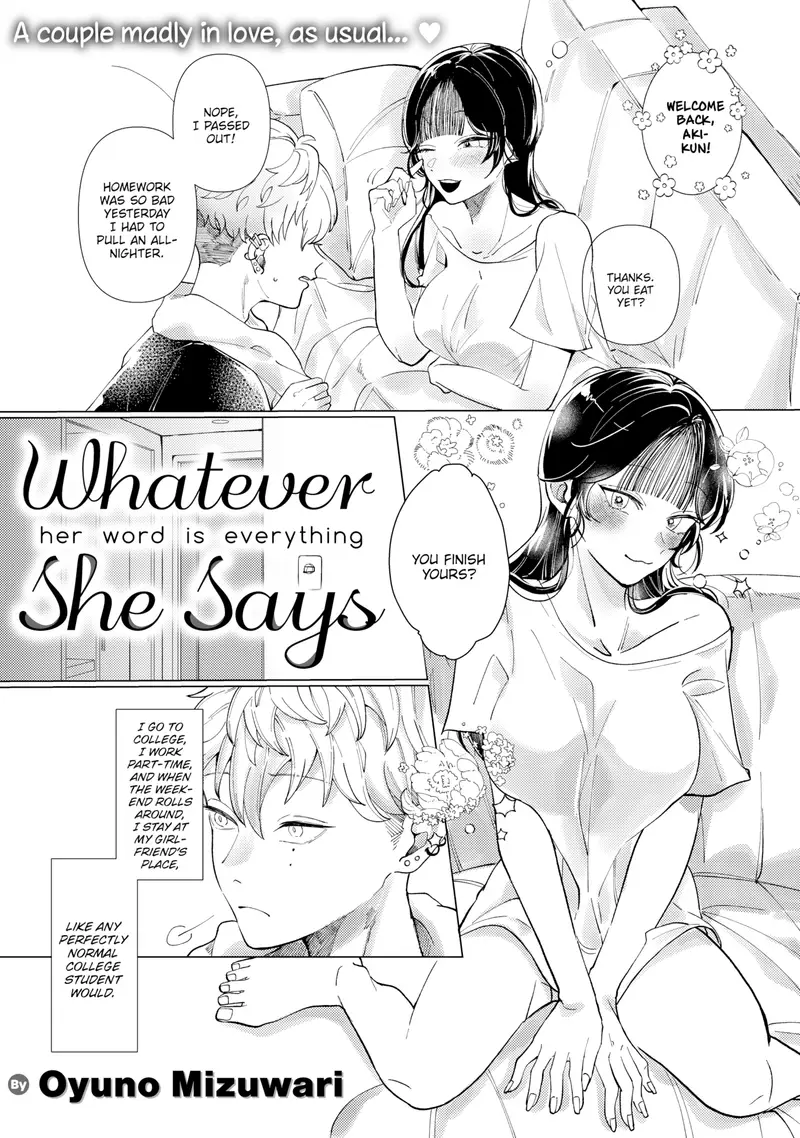 'Whatever She Says' cover