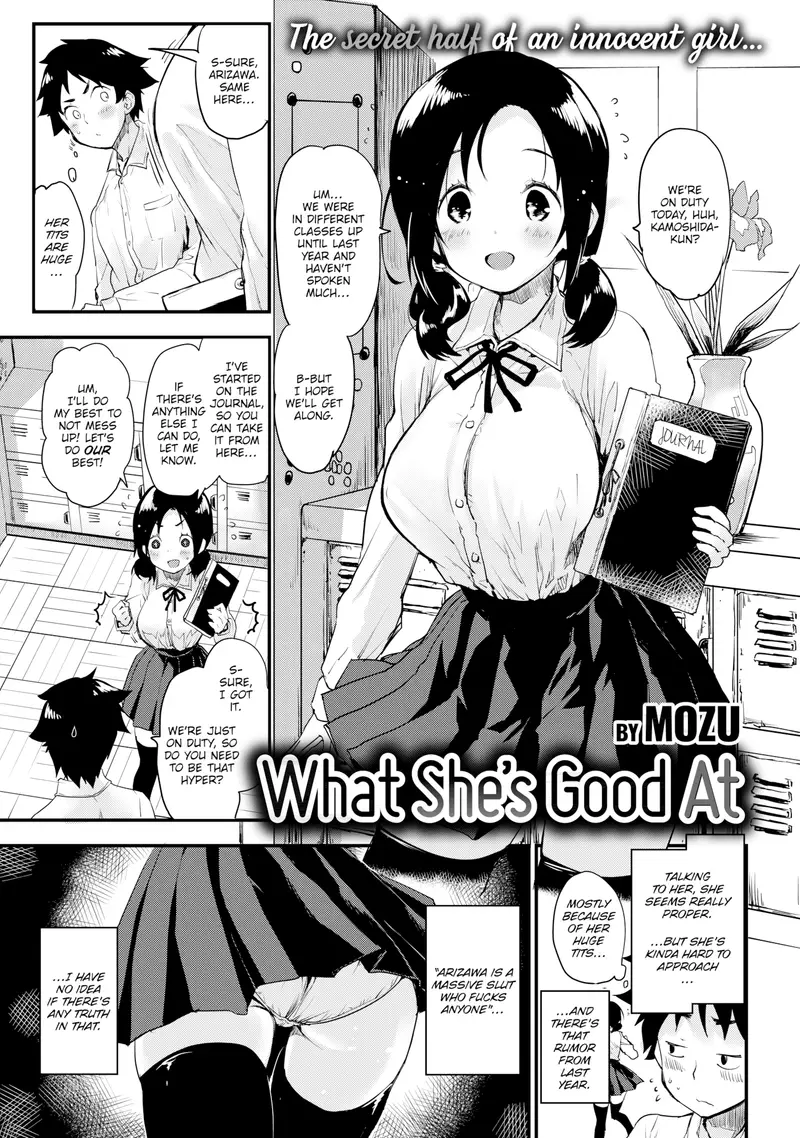 'What She's Good At' cover