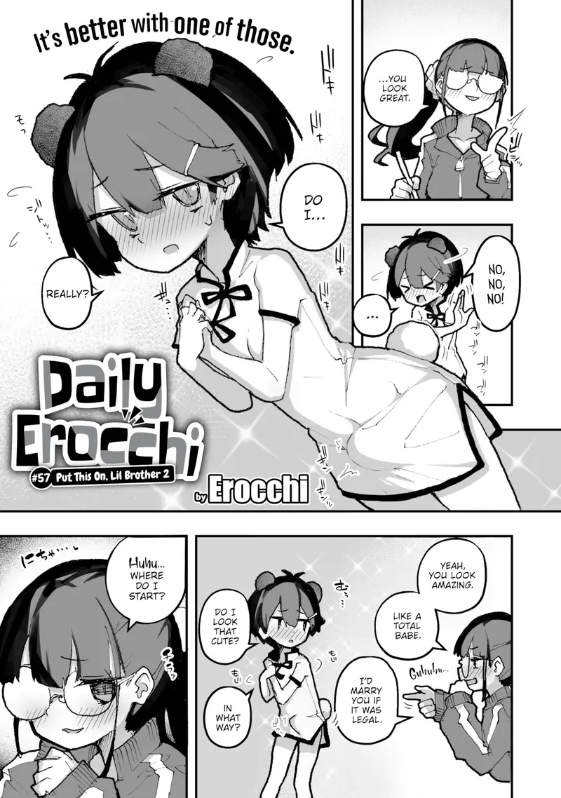 'Daily Erocchi #57 Put This On, Lil Brother 2' cover